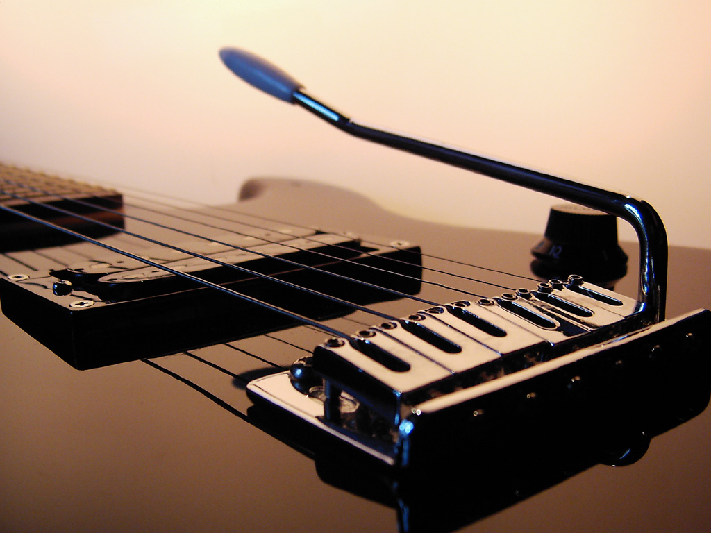 Guitar wallpaper, black electric guitar arty photo