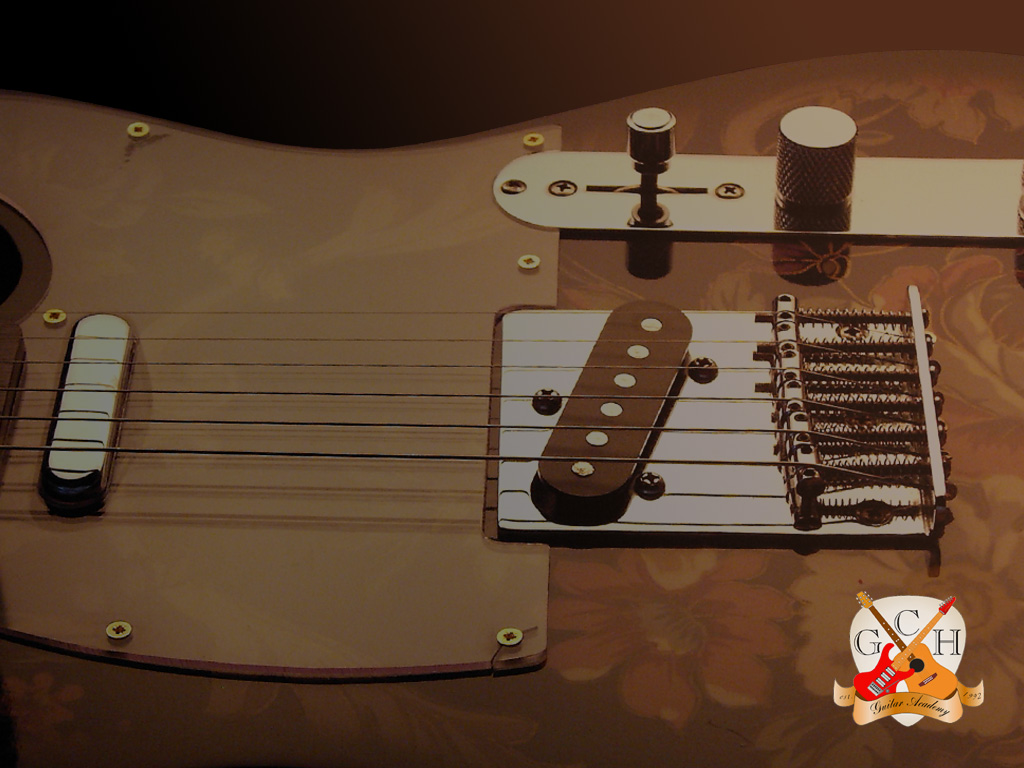 Guitar wallpaper, Fender telecaster floral style electric guitar