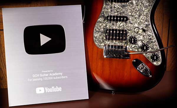 GCH Guitar Academy, silver YouTube button award